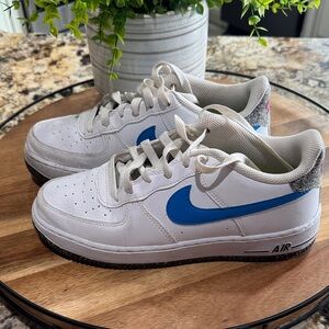 Nike  White and Blue Air Sneakers
